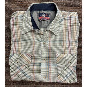 Vintage Back Packer Sportswear Men's Flannel button up shirt,‎ sz XL